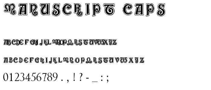 ManuScript Caps font